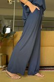 Made in Italy Essential Wide Leg Pant Navy 